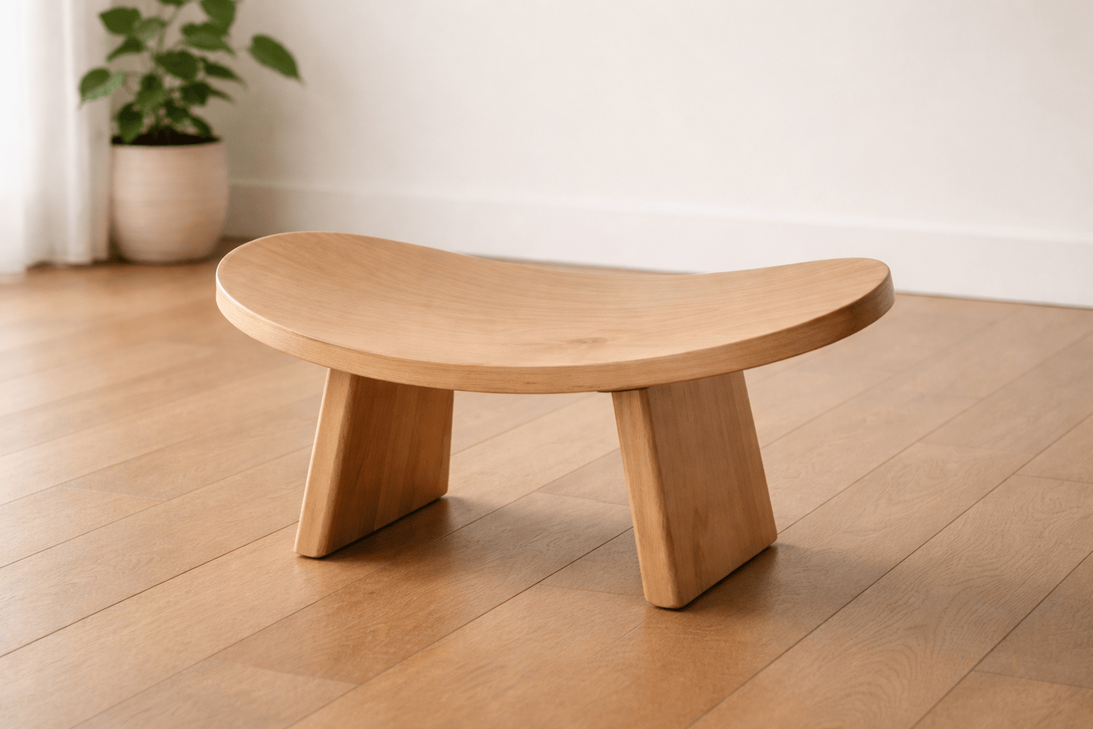 Banc De Méditation En Bambou - Chaise Basse De Yoga Portable 43x19x17 Cm