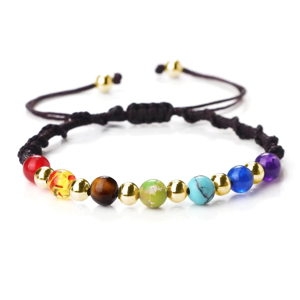 Bracelet 7 Chakras | Multi Reiki | Zenyopi 6mm Coffee