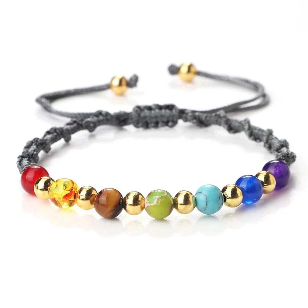 Bracelet 7 Chakras | Multi Reiki | Zenyopi 6mm Gray