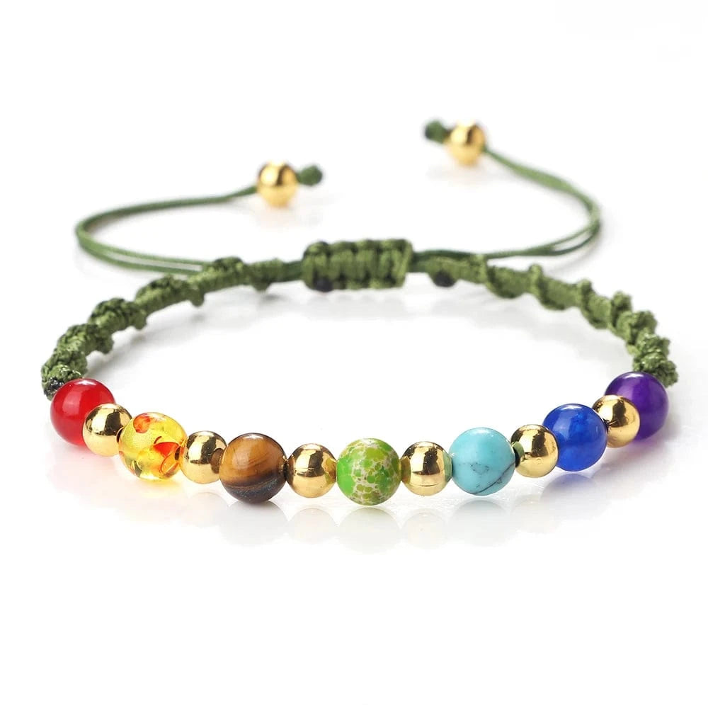 Bracelet 7 Chakras | Multi Reiki | Zenyopi 6mm Green