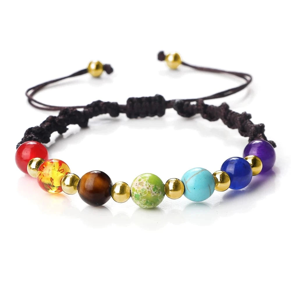 Bracelet 7 Chakras | Multi Reiki | Zenyopi 8mm Coffee