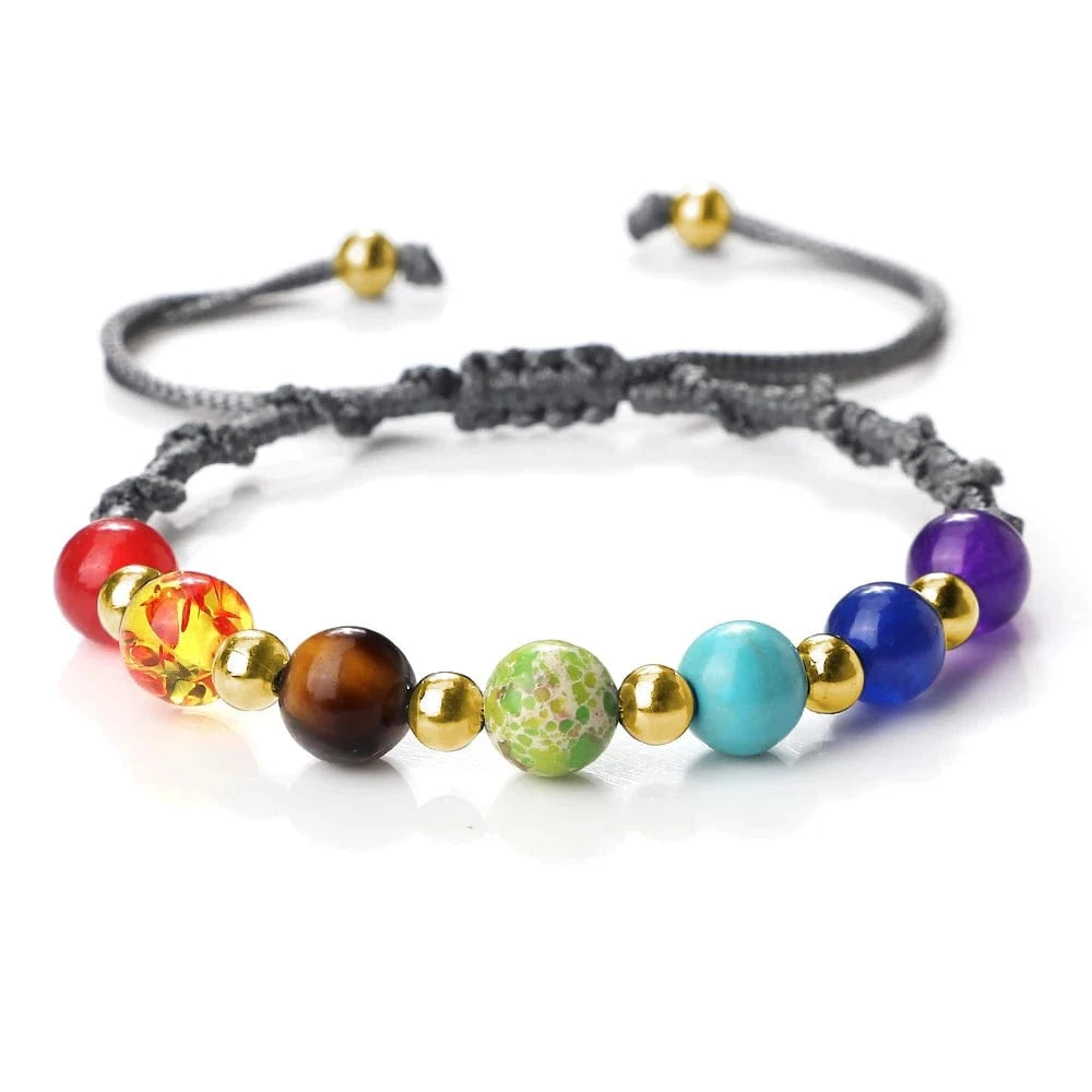 Bracelet 7 Chakras | Multi Reiki | Zenyopi 8mm Gray