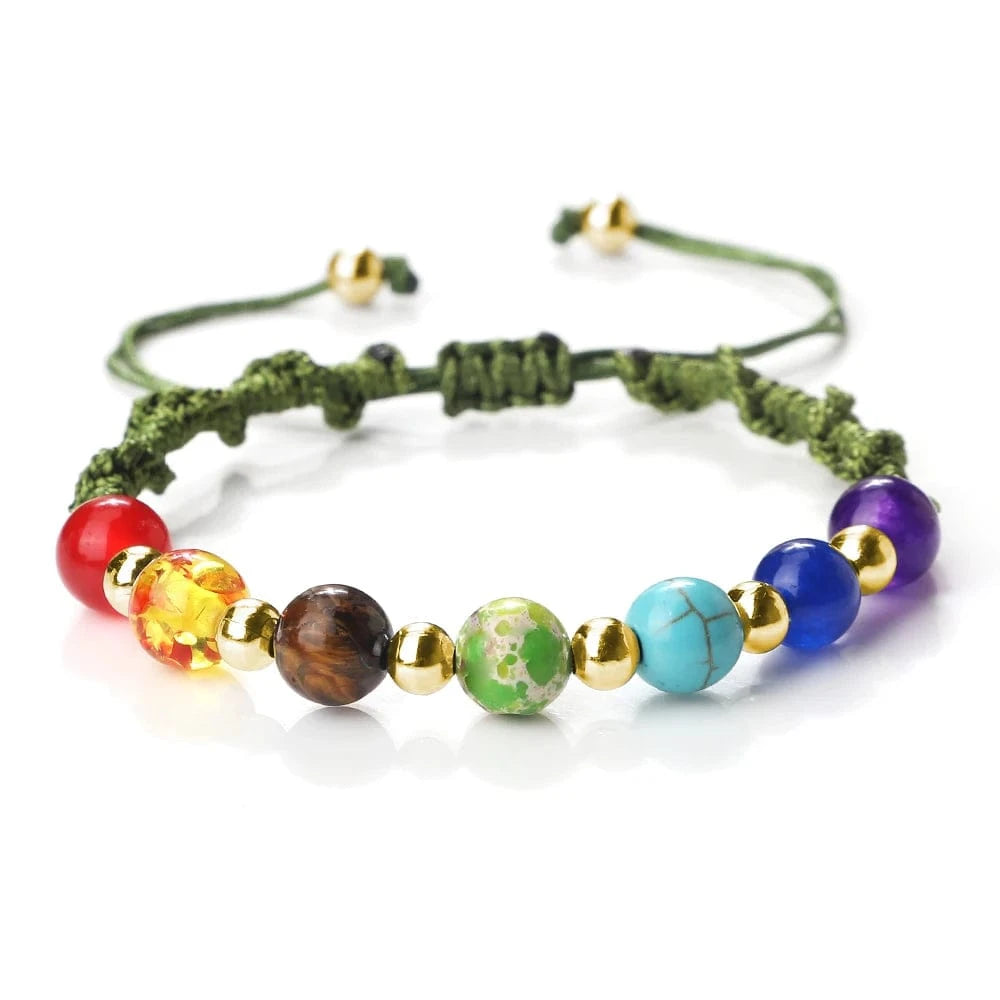 Bracelet 7 Chakras | Multi Reiki | Zenyopi 8mm Green