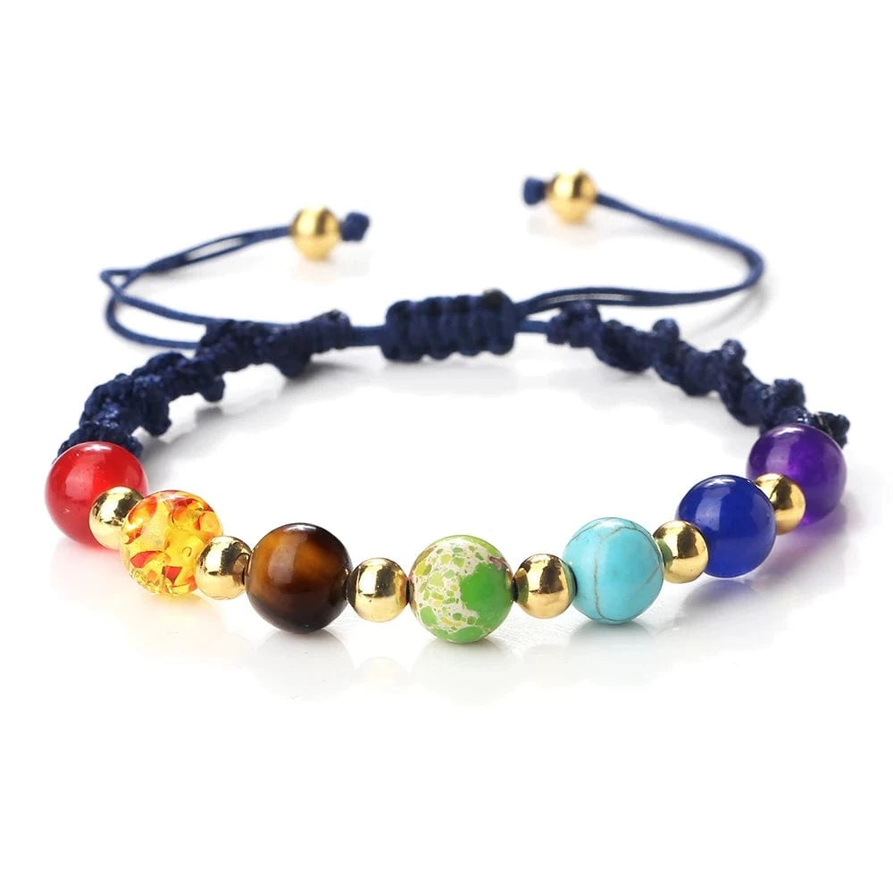 Bracelet 7 Chakras | Multi Reiki | Zenyopi 8mm Navy