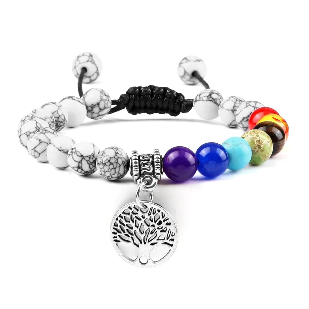 Bracelet 7 Chakras | Tree Life Silver | Zenyopi Pine S Adjustable