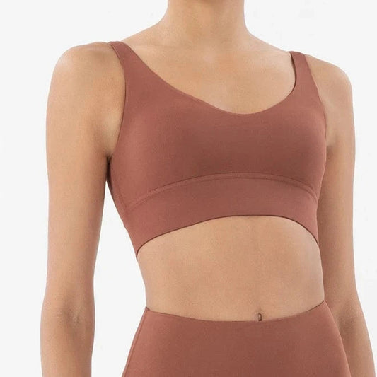 Brassière yoga Top Slim Terracotta