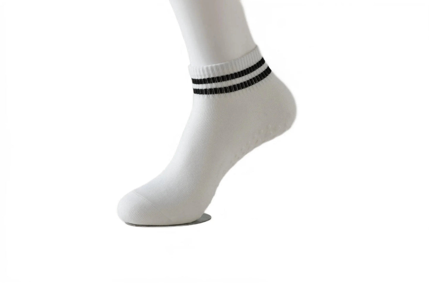 Chaussette Pour Yoga | Trait Bi-Color Beige