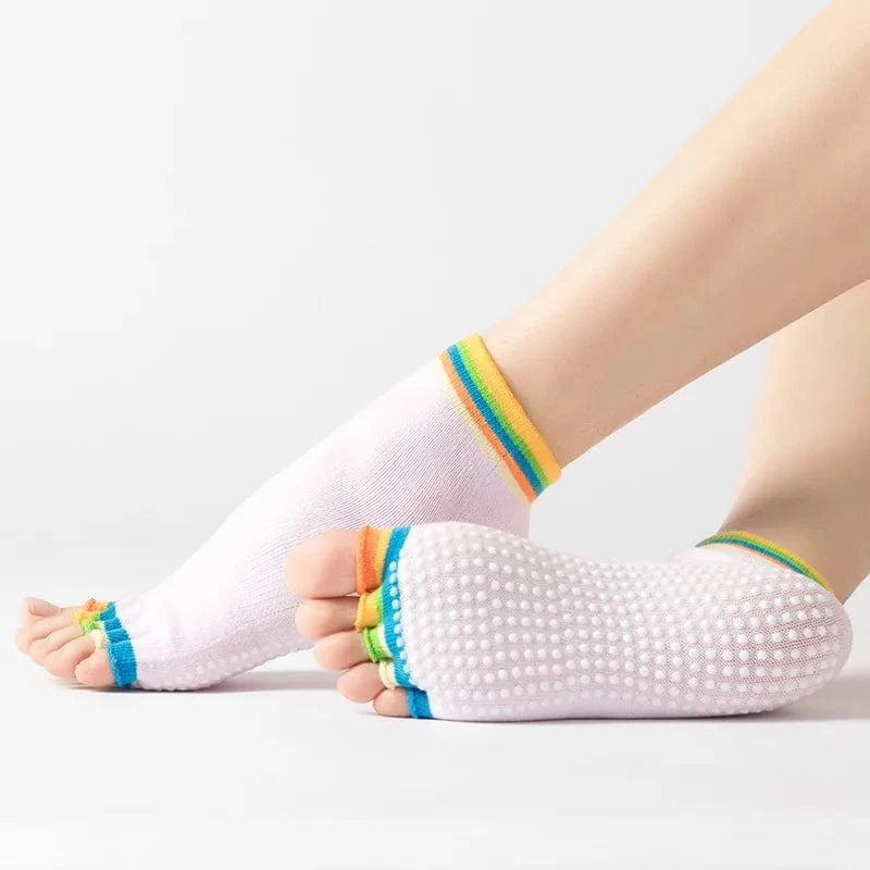 Chaussette pour yoga | Zen five Colorfoul Pink 1 / EUR 35-40 US 4.5-8.5
