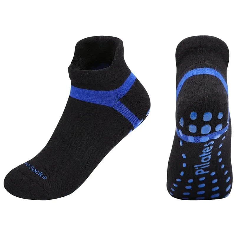 Chaussette Yoga | Unisexe Bi-Color Black Blue / EUR 40-43