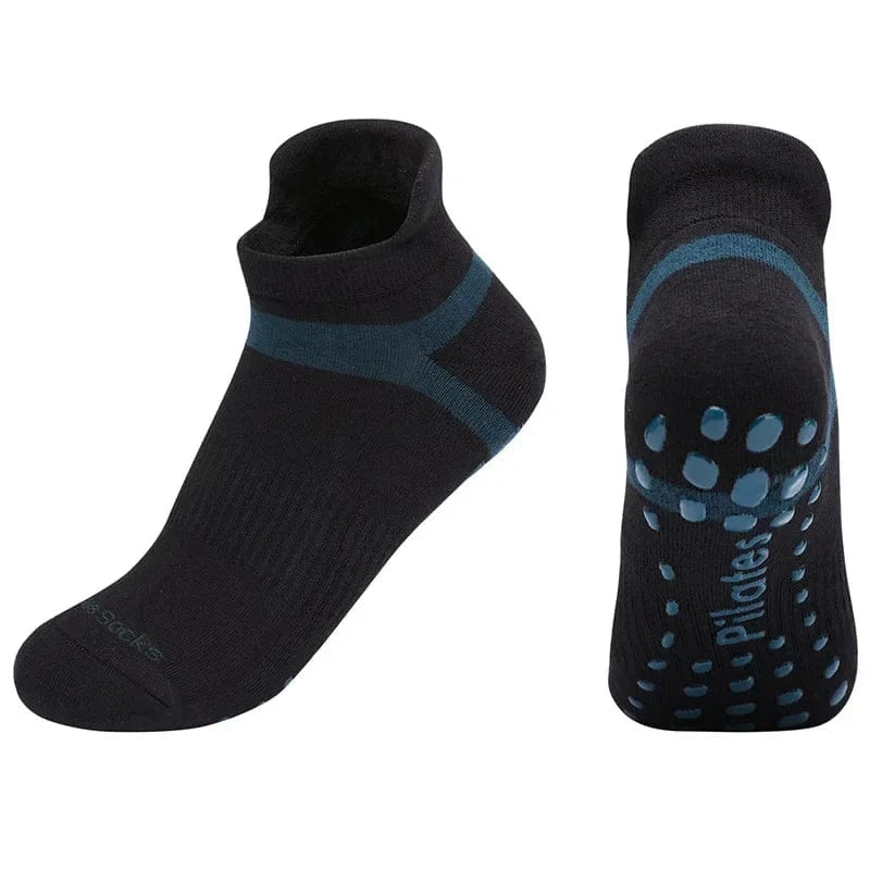 Chaussette Yoga | Unisexe Bi-Color Black Green / EUR 40-43