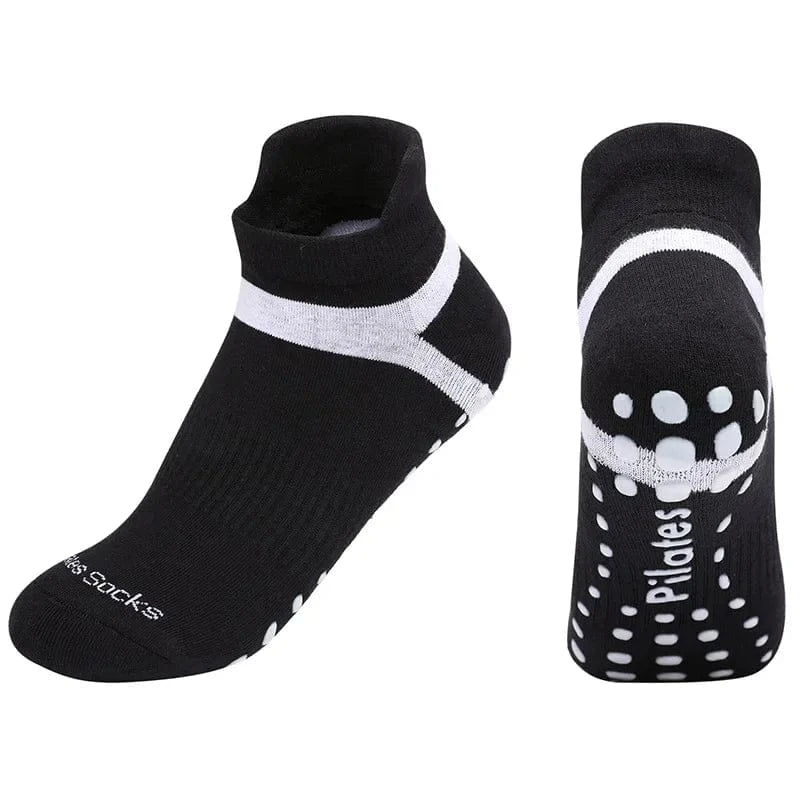 Chaussette Yoga | Unisexe Bi-Color Black White / EUR 40-43