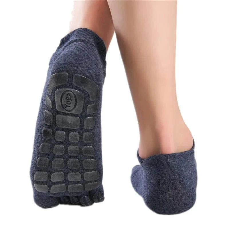 Chaussette Yoga | Unisexe Doigts Pieds dark blue