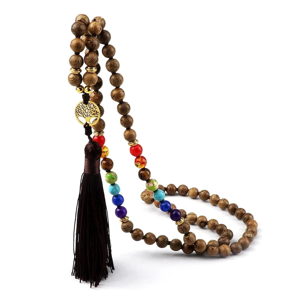 Collier 7 Chakras | Arbre Vie 8mm| Zenyopi 8mm Life Tree