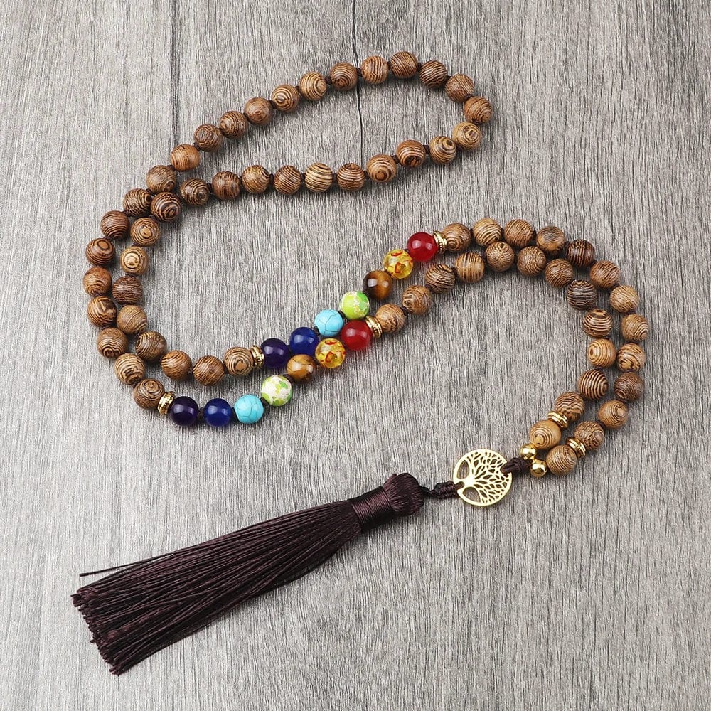 Collier 7 Chakras | Arbre Vie 8mm| Zenyopi 8mm Life Tree