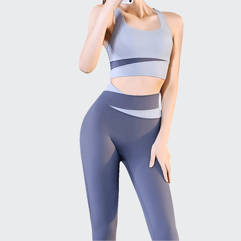 Combinaison Yoga | Croise 2PCS Blue / L