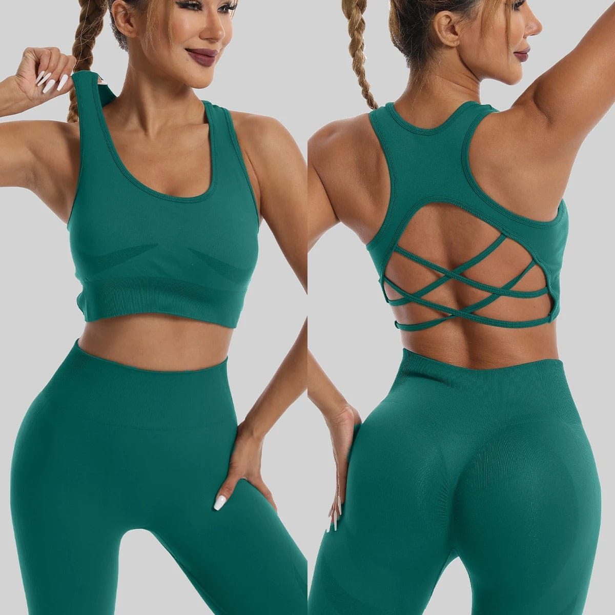 Combinaison Yoga | Dos Croise 2PCS : un design soigné