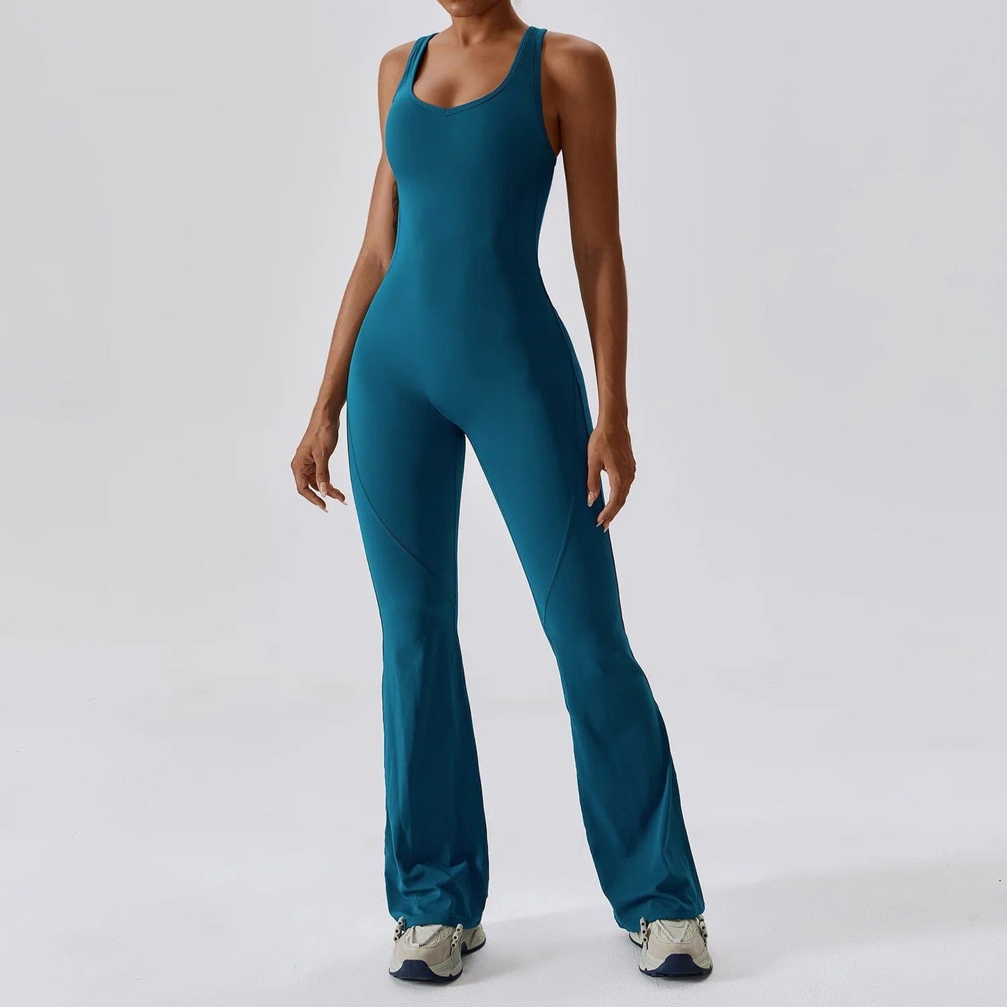 Combinaison Yoga | Dos nu bas Evasé deep sea blue / L