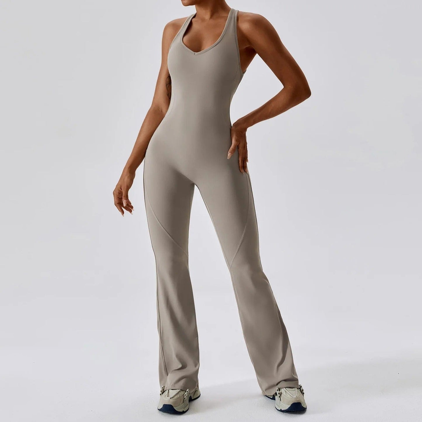 Combinaison Yoga | Dos nu bas Evasé linen / L