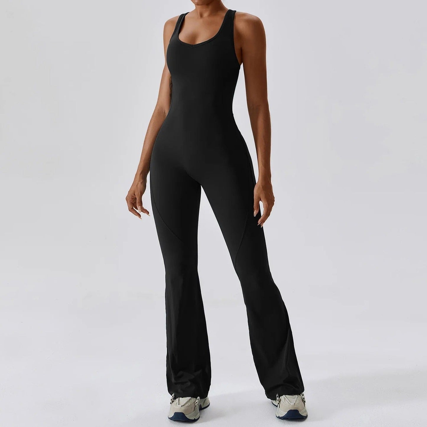 Combinaison Yoga | Dos nu bas Evasé Premium black / L
