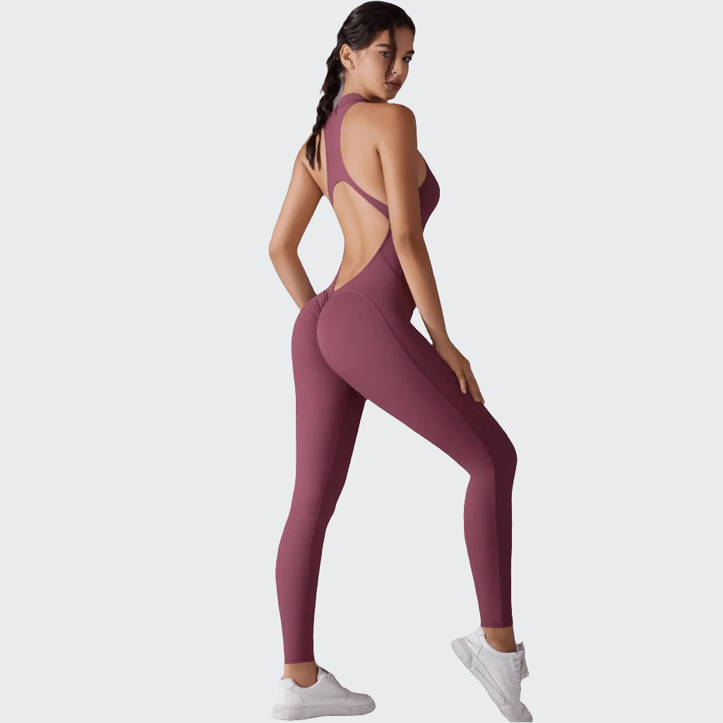 Combinaison yoga | Dos V Red Merlot / XL