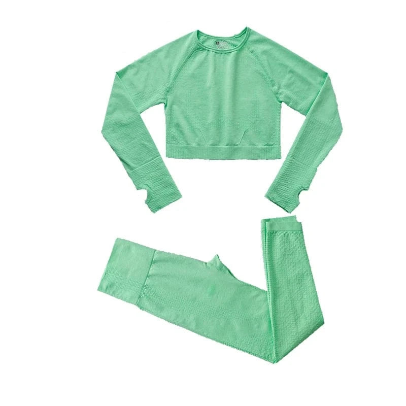 Combinaison Yoga | Top Long : un ensemble confortable et stylé 2 light green / S