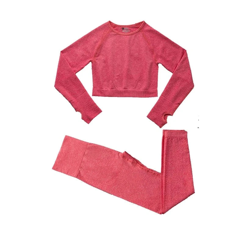 Combinaison Yoga | Top Long : un ensemble confortable et stylé 2 watermelon red / S
