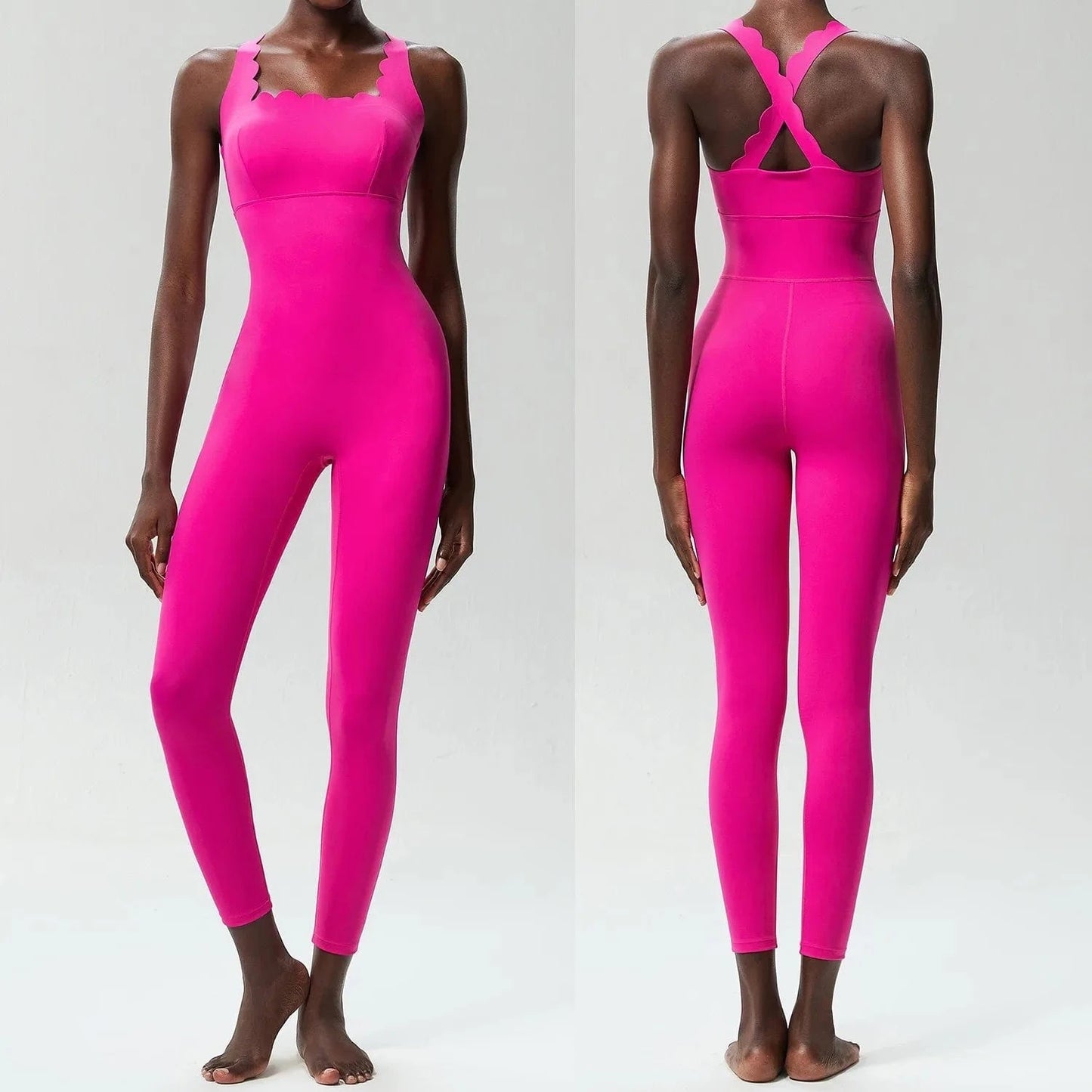 Combinaison Yoga | Zen Beauty Wave : Pratiquez avec style et confort Rose Red / XL