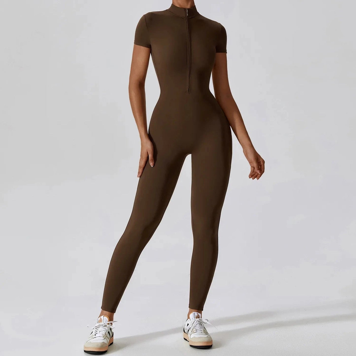 Combinaison yoga | Zen Bras Nu camel brown / M