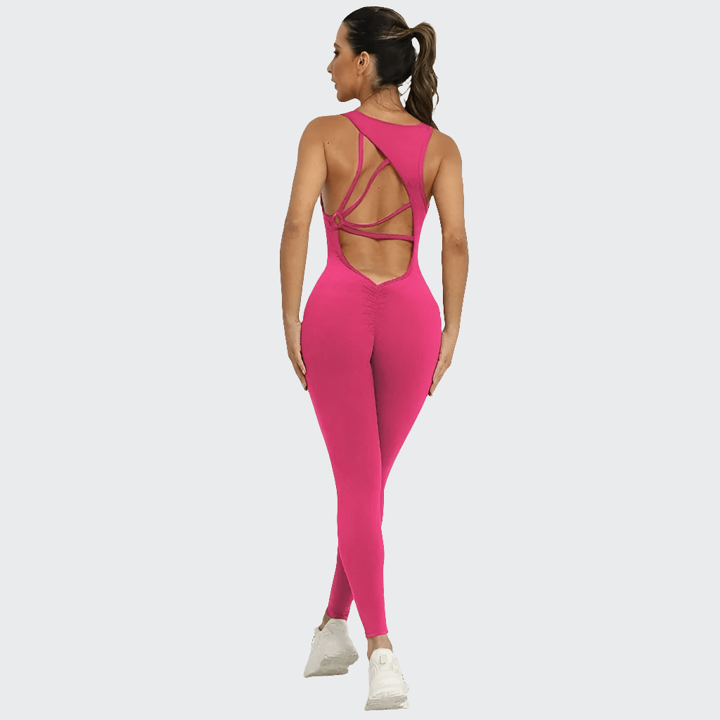 Combinaison Yoga | Zen Dos Design rose red / L