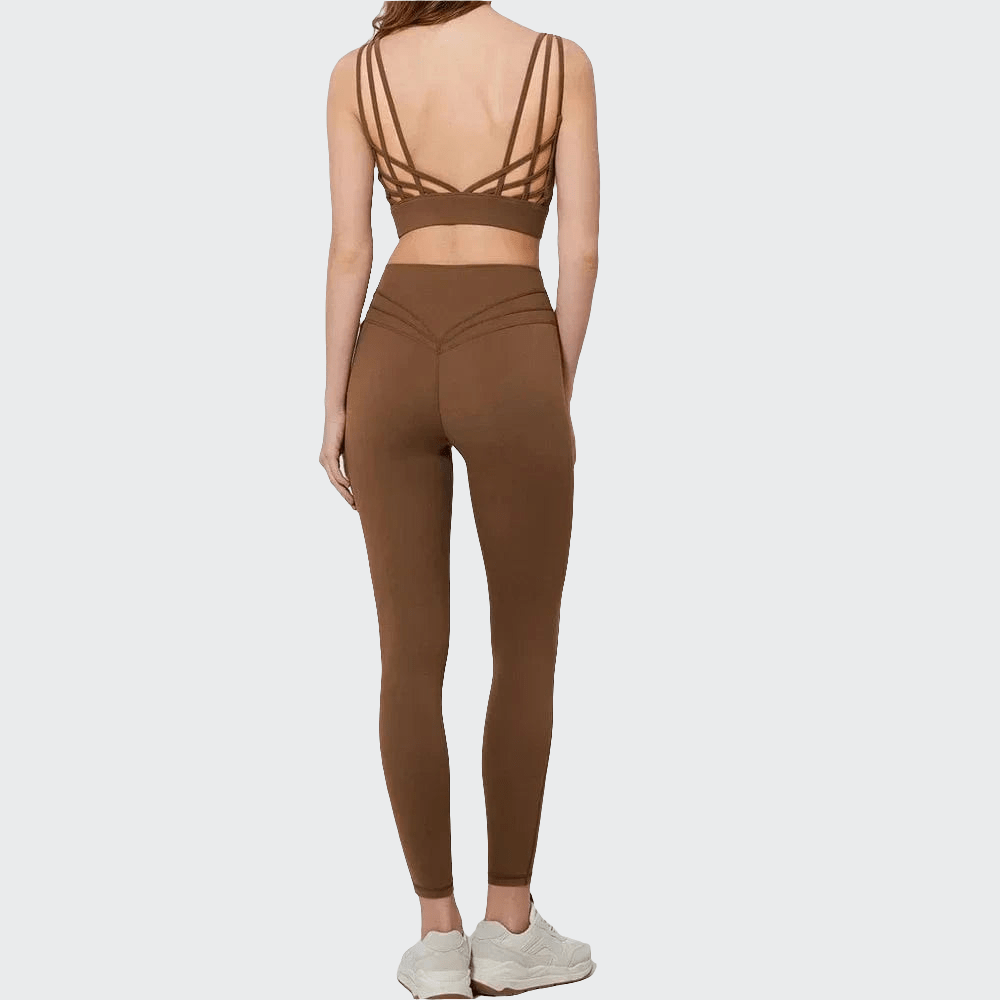 Combinaison yoga | Zen plus Size Fil coffee set / XXXL