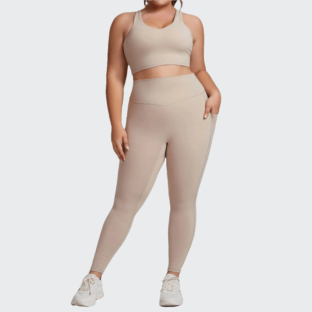 Combinaison yoga | Zen Plus Yoga 2pcs set - Milk Tea / XS