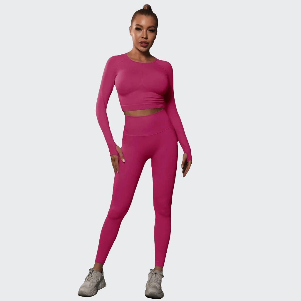 Combinaison yoga | Zen Push 2PCS Rose Red / M