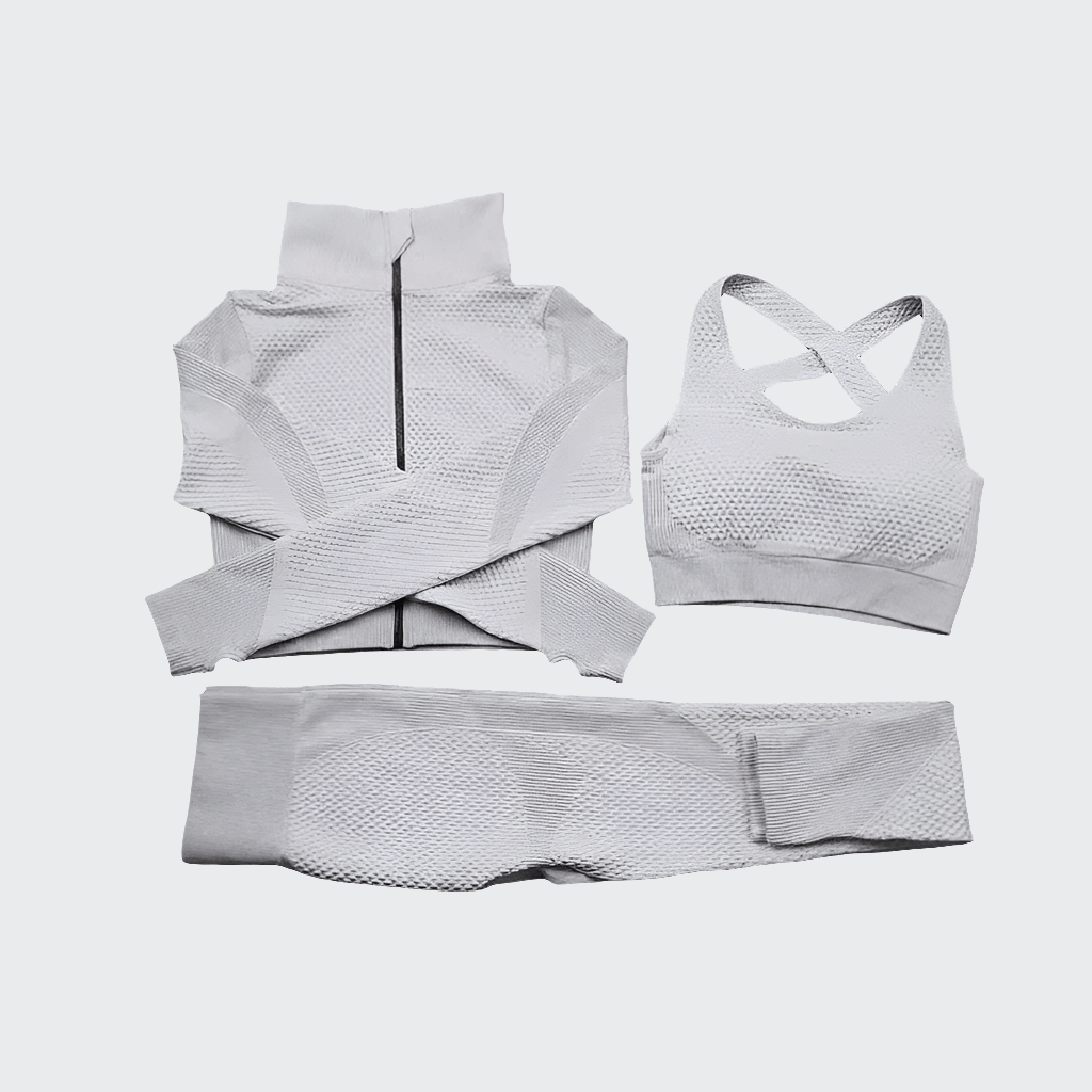 Combinaison Yoga | Zen Seamless 3PCS 3pcs gray white / M