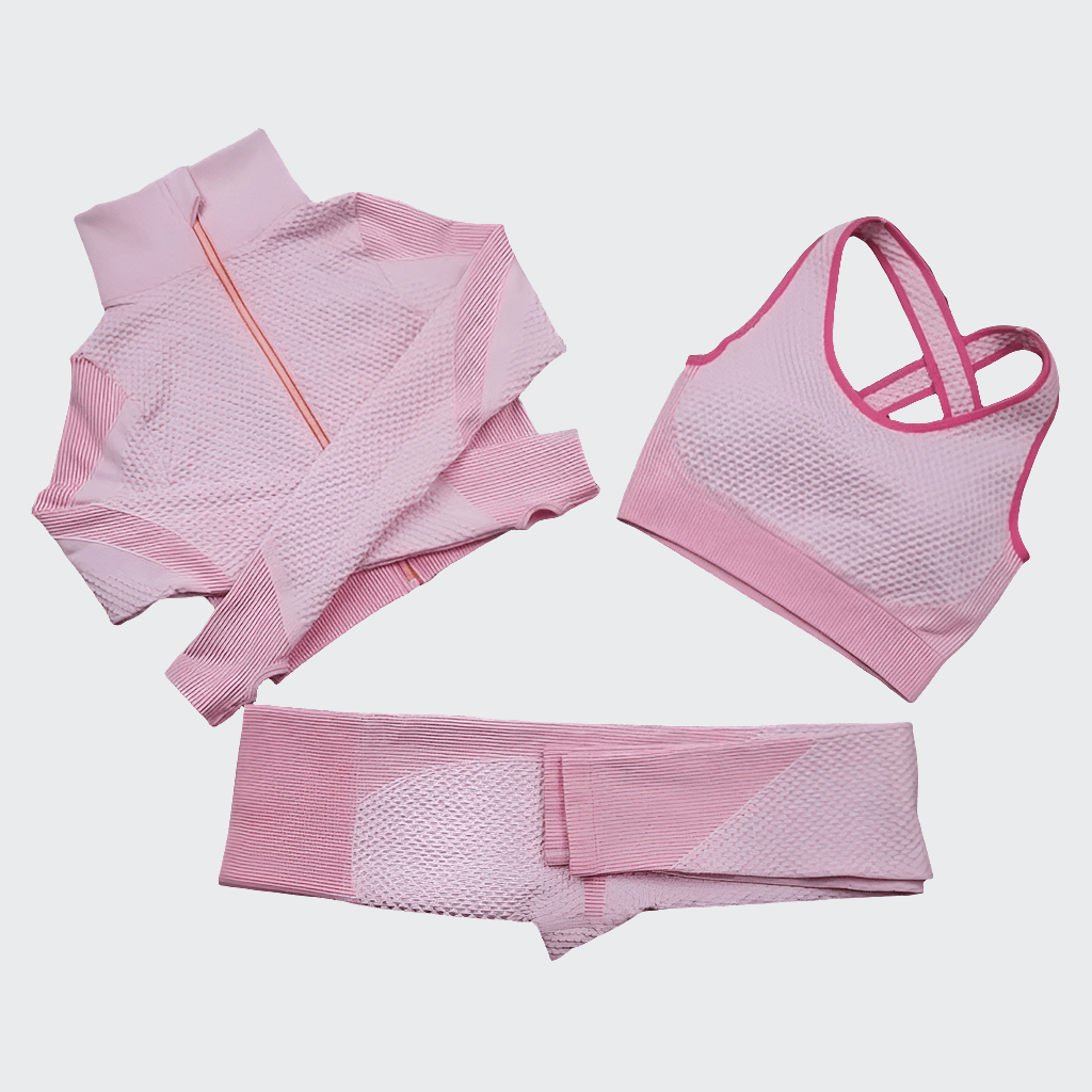 Combinaison Yoga | Zen Seamless 3PCS 3pcs pink purple / M