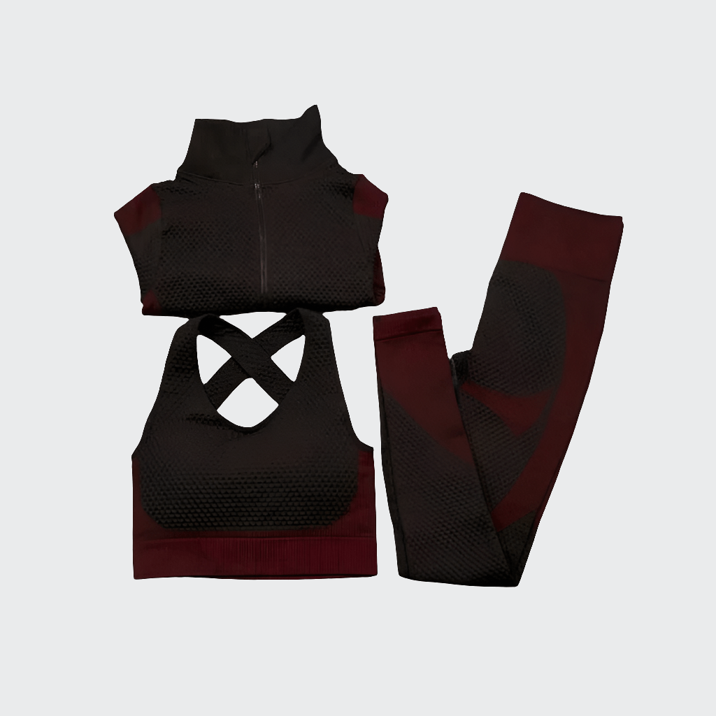 Combinaison Yoga | Zen Seamless 3PCS 3pcs red / M