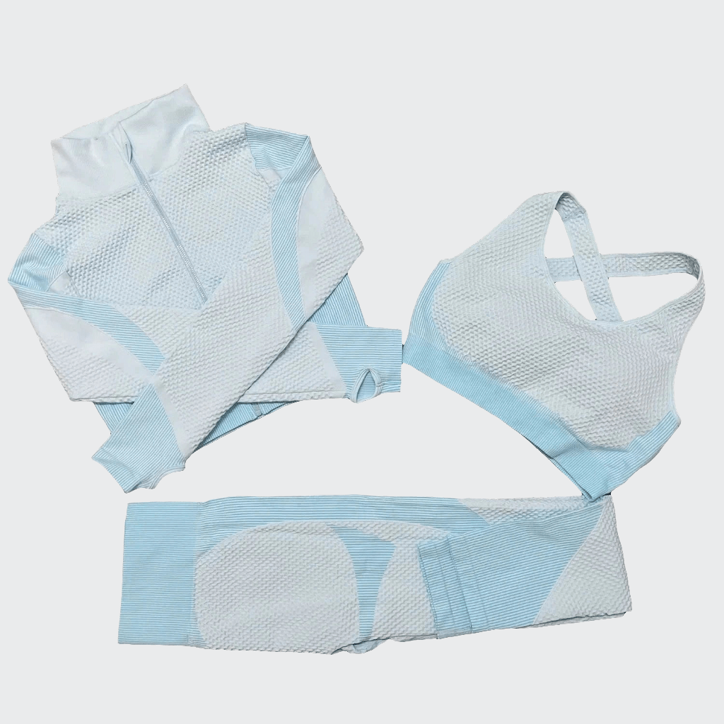 Combinaison Yoga | Zen Seamless 3PCS 3pcs sky blue / XL