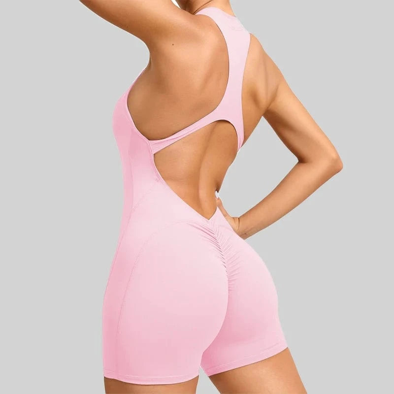 Combinaison yoga | Zen Summer DosV Pink / S