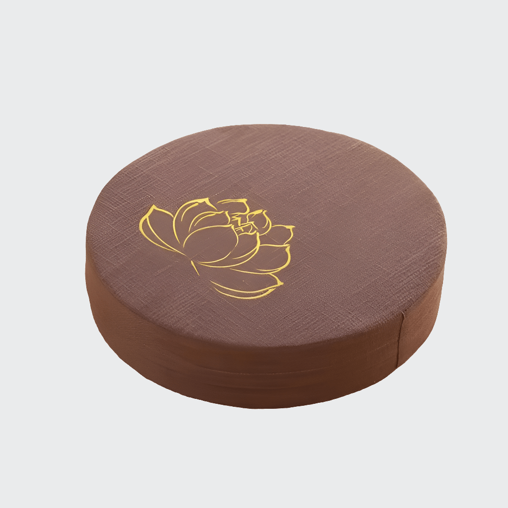 Coussin Yoga | Zen Mandala Brown embroidery / 40X6 CM
