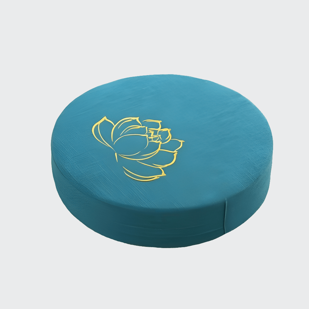 Coussin Yoga | Zen Mandala Lake blue embroidery / 40X6 CM