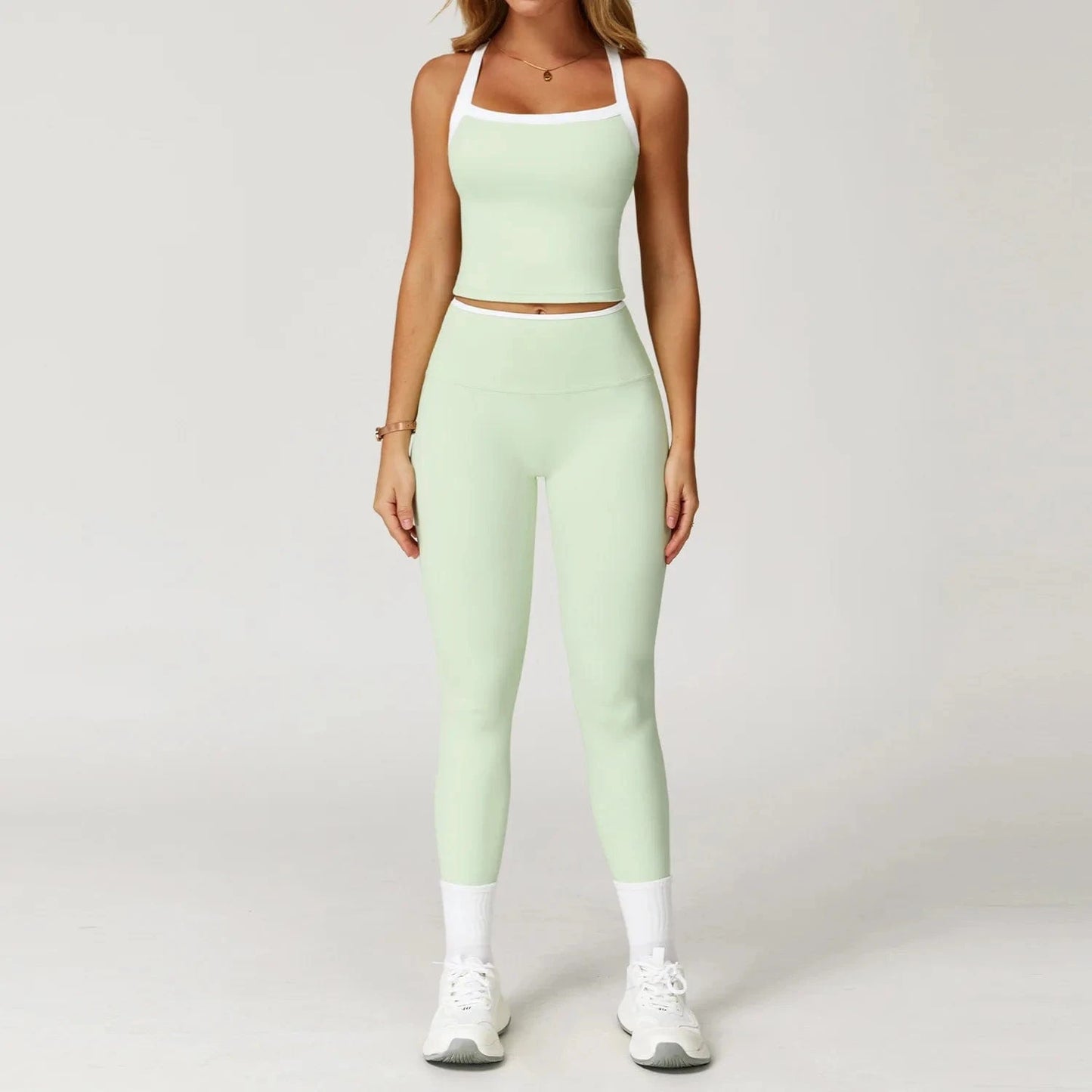Ensemble Yoga Femme | Zen Bi-Color Leggin Fruit Green Set 1 / XL