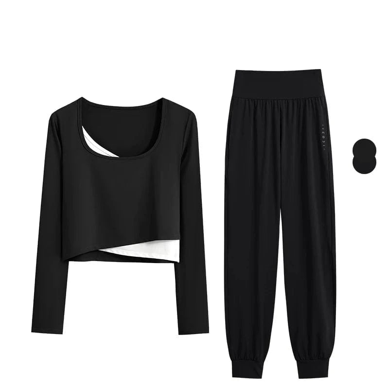 Ensemble Yoga Femme | Zen premium Croise black set-1 / XXL