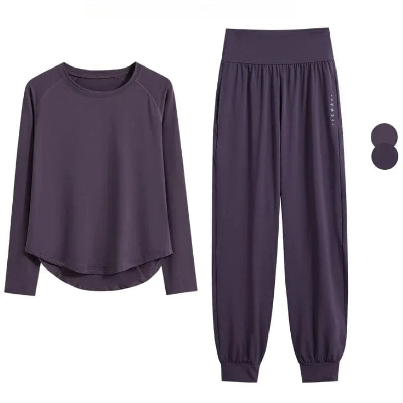 Ensemble Yoga Femme | Zen Premium Sport : style et confort assuré Deep Purple Set / XXL