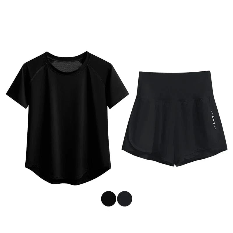 Ensemble Yoga Femme | Zen Summer Premium : léger et respirant. Black Set / 4XL
