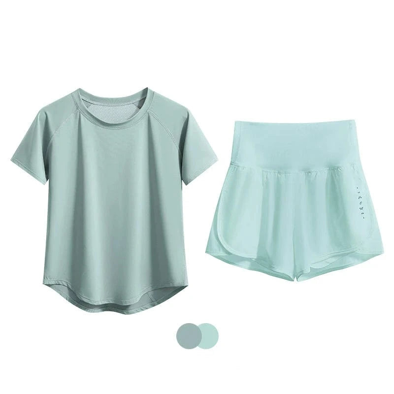 Ensemble Yoga Femme | Zen Summer Premium : léger et respirant. Green Set / 4XL