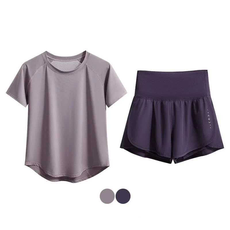 Ensemble Yoga Femme | Zen Summer Premium : léger et respirant. Purple Set / 4XL