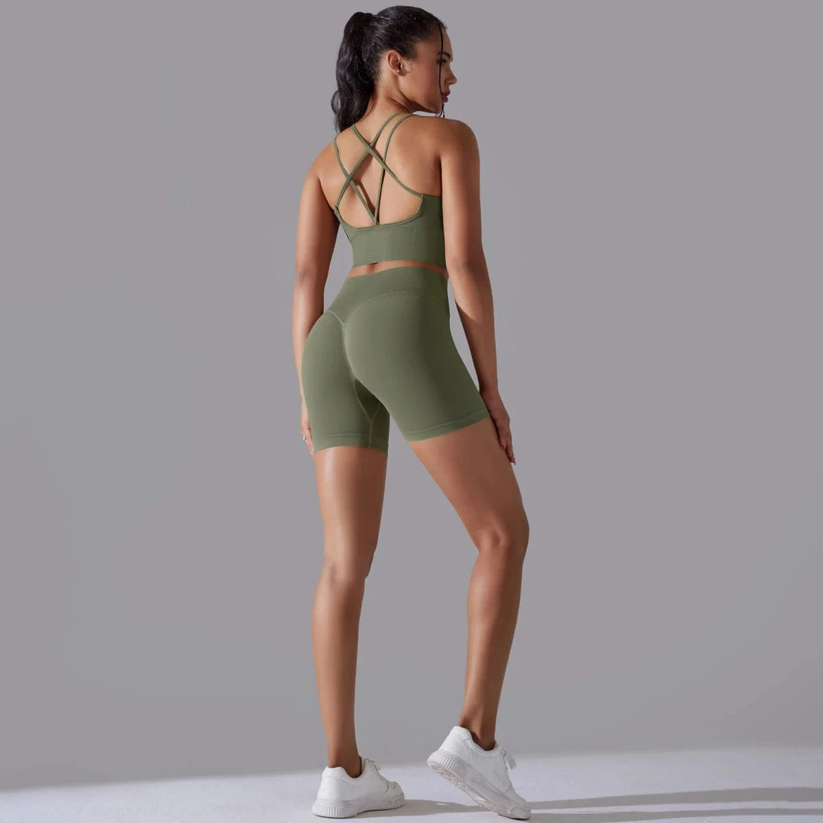 Ensemble Yoga Femme | Zen Summer Style Olive Green / L