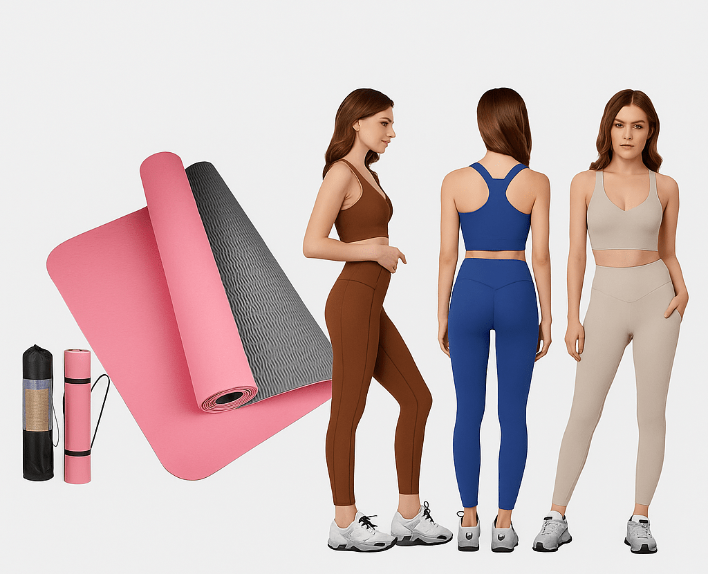 Pack Yoga découverte femme Gray black / 2pcs set - Black / XS