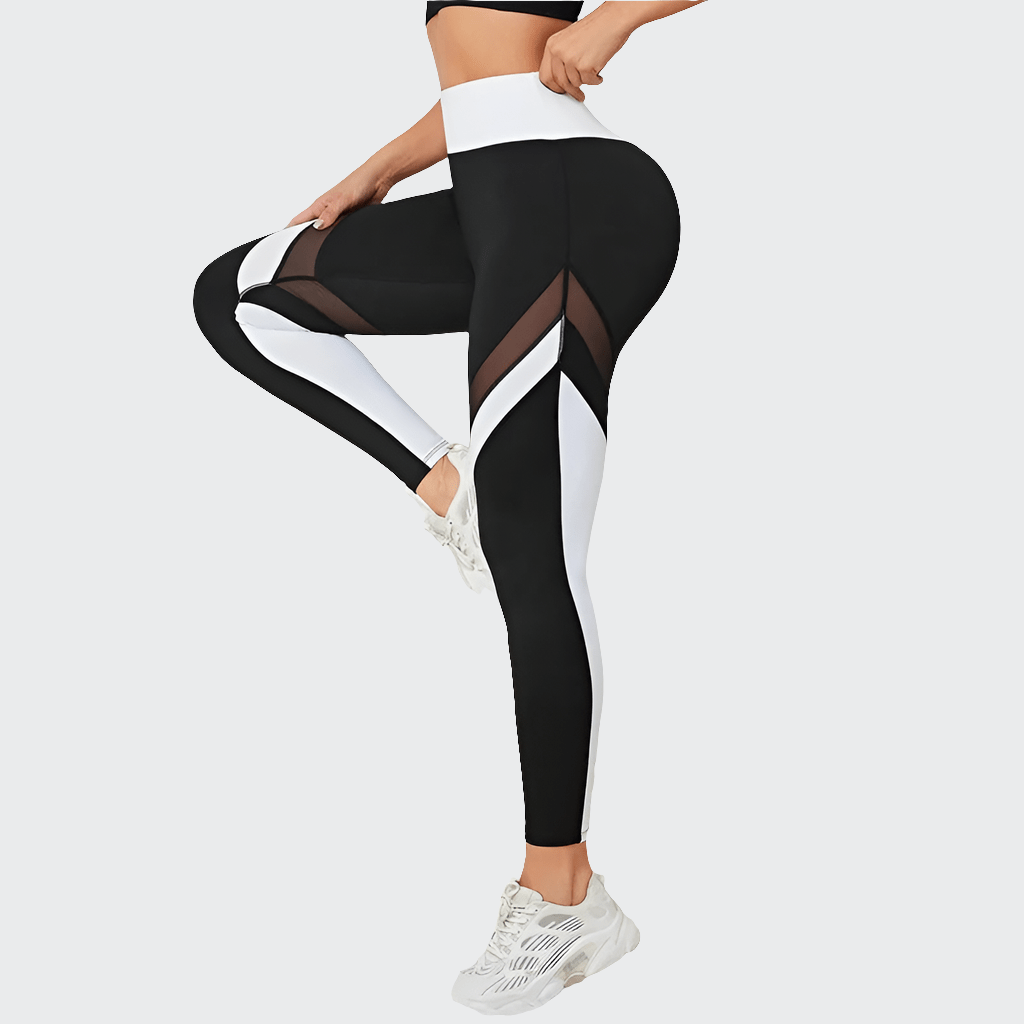 Pantalon Yoga femme | Mailles Colorblock : respirant et moderne