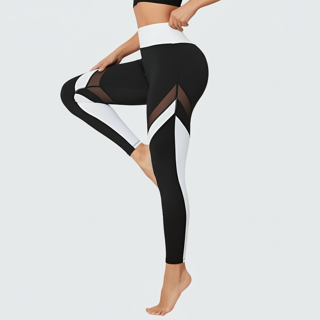 Pantalon Yoga femme | Mailles Colorblock : respirant et moderne