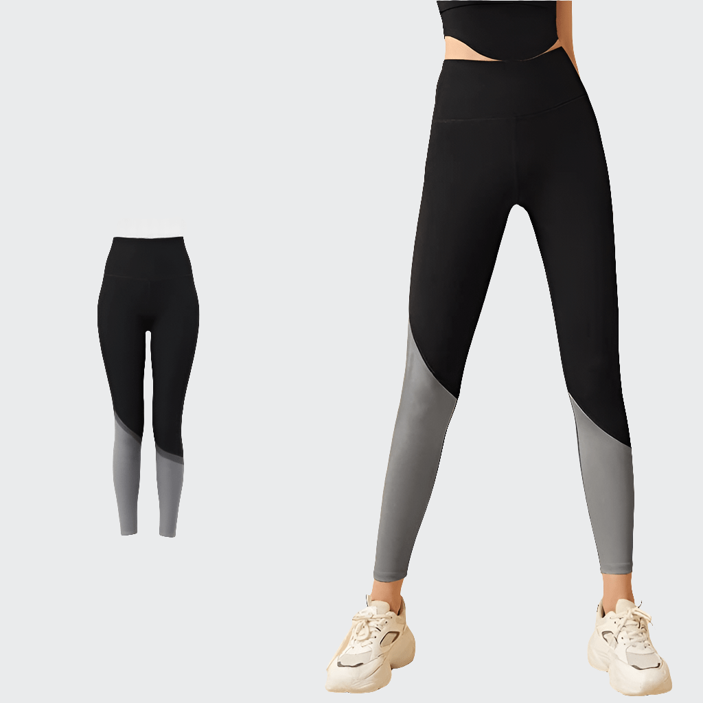 Pantalon Yoga Femme | Slim Bi-Colore Black / XXXL